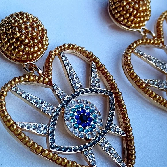 Gold Evil Eye in Heart Shape Drop Earrings by Baublebar